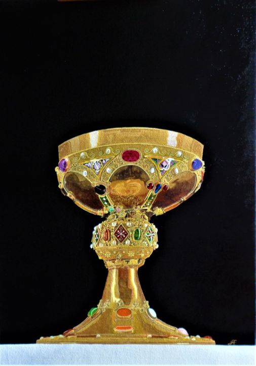 Malerei mit dem Titel "Holy Grail" von Jean-François Frigon, Original-Kunstwerk, Öl