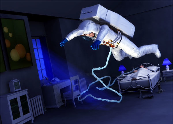Arts numériques intitulée "Out of Body Experie…" par Jef, Œuvre d'art originale, Modélisation 3D