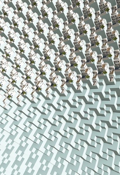 Artes digitais intitulada "Tessellation" por Jef, Obras de arte originais, Modelagem 3D