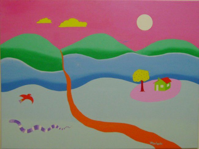 Pintura intitulada "Novas paisagens I" por Jfmachado, Obras de arte originais, Óleo