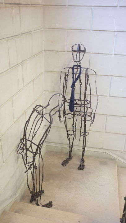 Sculpture intitulée "Hommes de lignes, 2…" par Petitperrin, Œuvre d'art originale