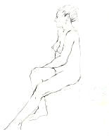 Pintura titulada "Nude Drawing" por Jane Gomis, Obra de arte original,