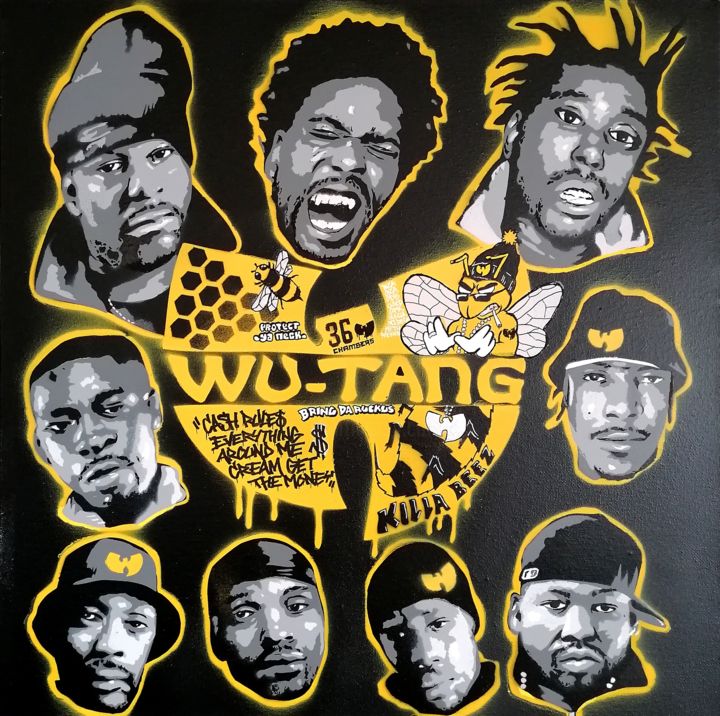 Painting titled "Wu Tang Clan by JgS…" by Jgsprayart®, Original Artwork, Spray paint