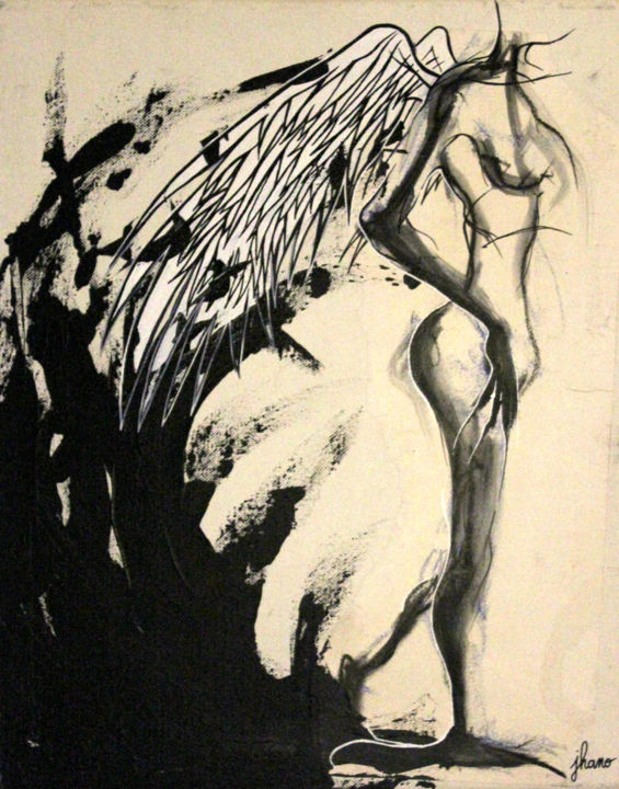 绘画 标题为“trainée d'ange” 由Jhano, 原创艺术品, 其他