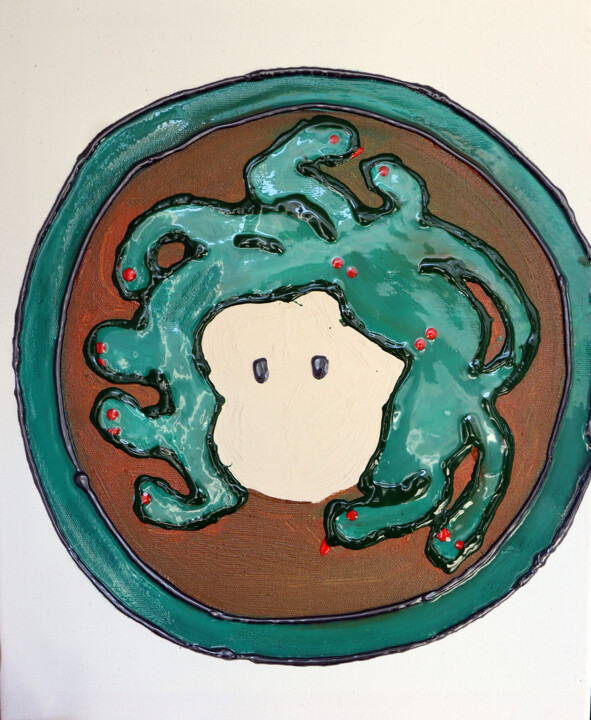 Картина под названием "Medusa fanart" - Jhoan Roa, Подлинное произведение искусства, Акрил