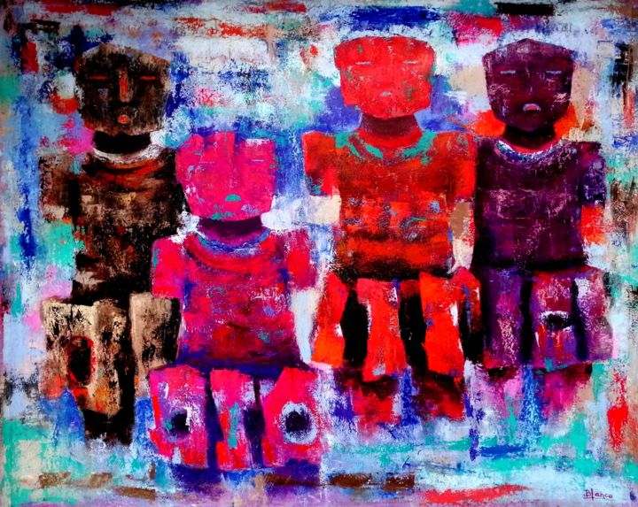 Pintura titulada ""Achachilas II"" por Jhonny Blanco, Obra de arte original, Oleo