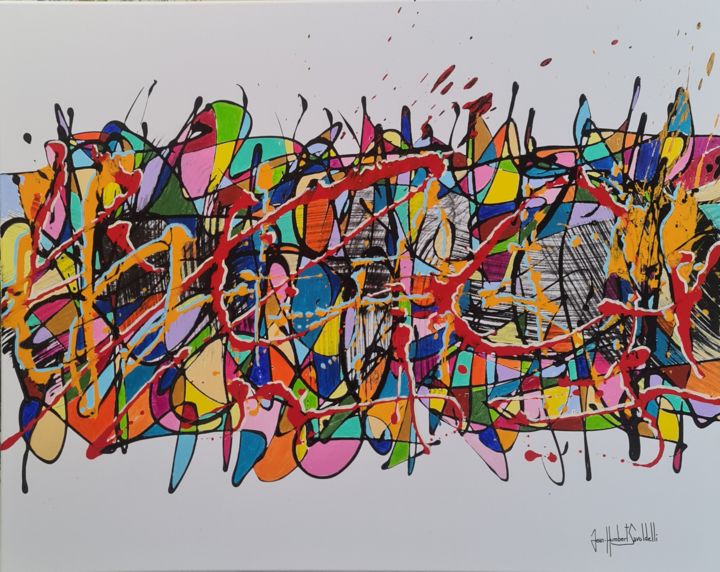 Peinture intitulée "TRANQUILLEMENT" par Jean-Humbert Savoldelli, Œuvre d'art originale, Acrylique Monté sur Châssis