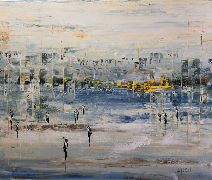 Pittura intitolato "DEEP" da Jean-Humbert Savoldelli, Opera d'arte originale, Acrilico Montato su Barella di tela