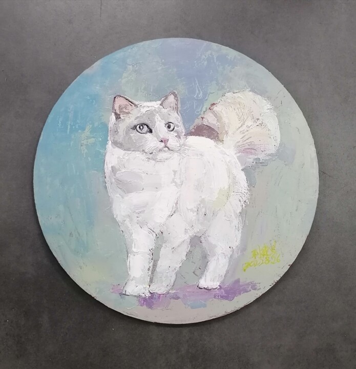 绘画 标题为“猫咪” 由Jianxing Li, 原创艺术品, 丙烯