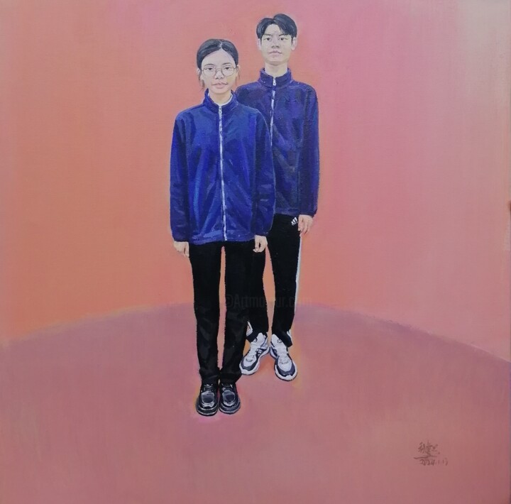 Peinture intitulée "青年教师" par Jianxing Li, Œuvre d'art originale, Acrylique