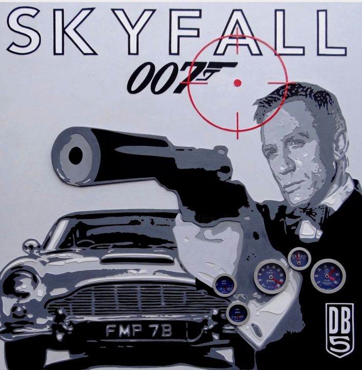 Painting titled "SKYFALL" by Jerome Chauvin (JICE), Original Artwork, Acrylic
