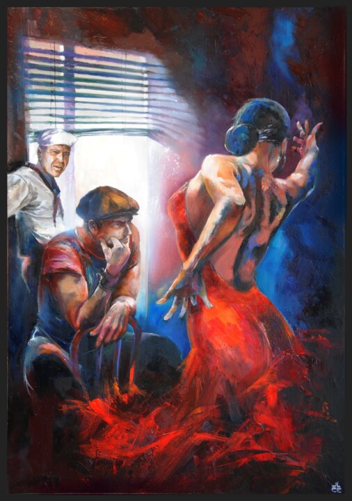 Painting titled "Historia de un amor" by Jicé, Original Artwork