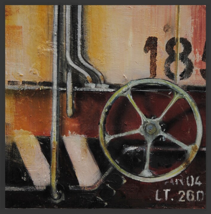Peinture intitulée "Antirouille A.R 04" par Jicé, Œuvre d'art originale, Huile Monté sur Autre panneau rigide