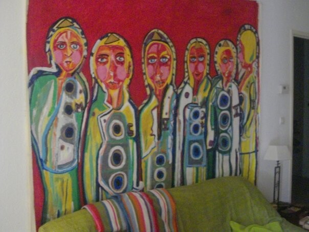 Peinture intitulée "Poupées russes" par Jicey Carina, Œuvre d'art originale, Acrylique