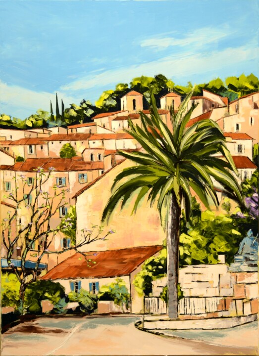 Pintura intitulada "SEILLANS VILLAGE" por Jiel, Obras de arte originais