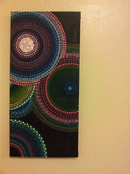 Painting titled "dots..." by Jihen, Original Artwork, Acrylic