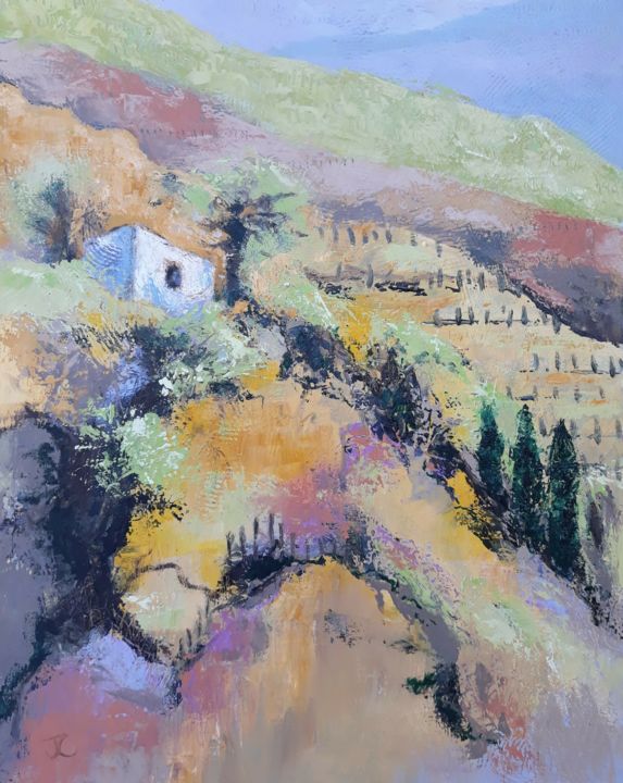 Painting titled "Cortijo Abandonado" by Jill Carrott, Original Artwork, Oil