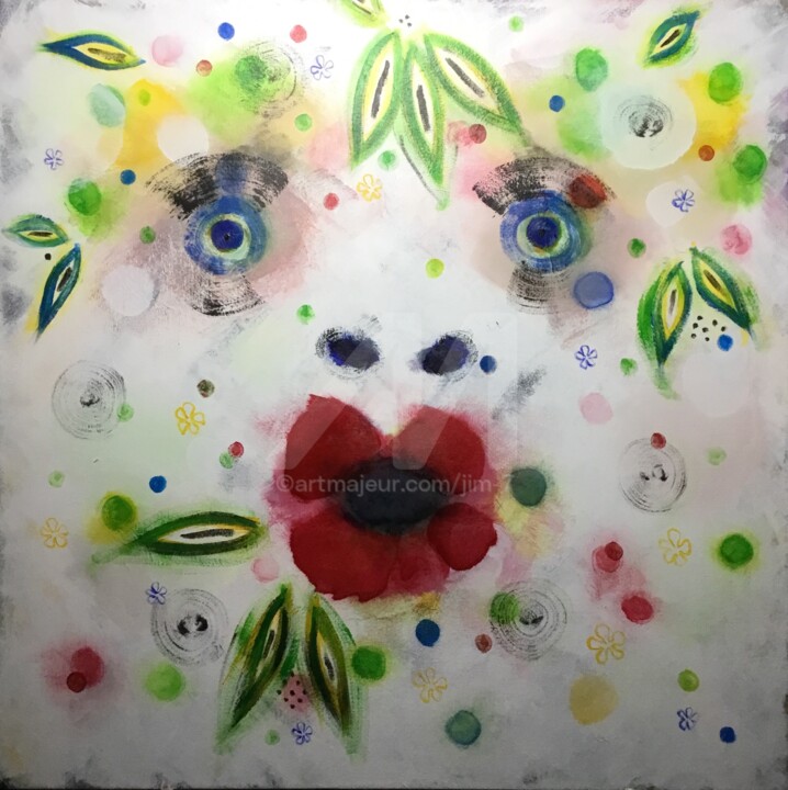 Peinture intitulée "Hierba" par Jd Johnson, Œuvre d'art originale, Acrylique