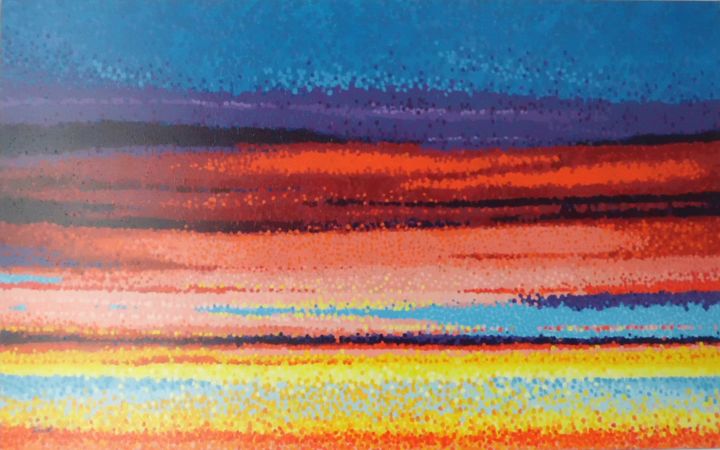 Pittura intitolato "Morning ribbons" da Jim Pescott, Opera d'arte originale, Acrilico