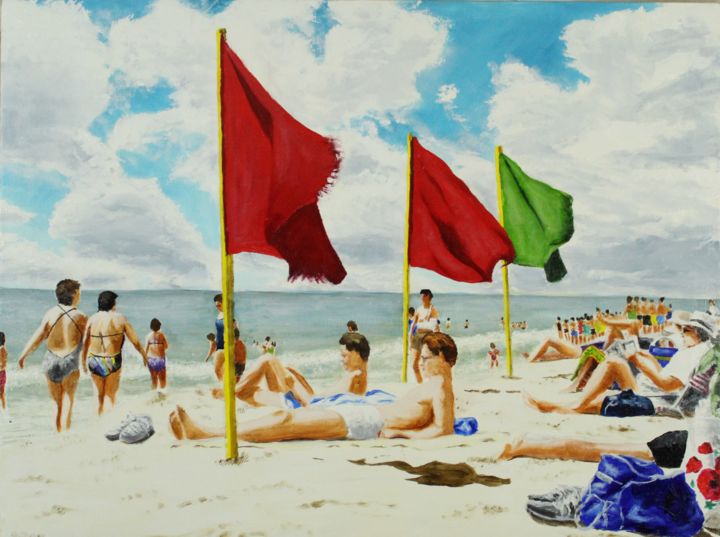 Painting titled "Sunday Afternoon at…" by Jim Fischer, Original Artwork, Oil