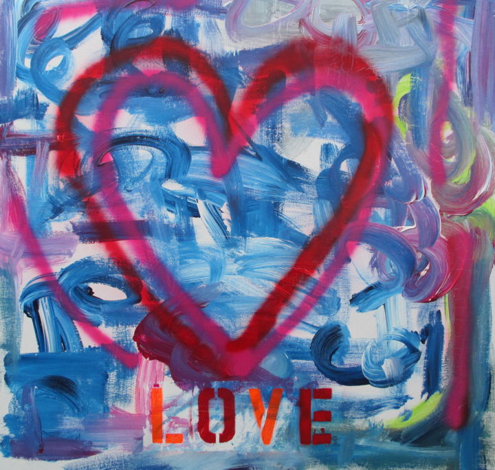 Pintura intitulada "Love" por Jim Richards, Obras de arte originais, Acrílico