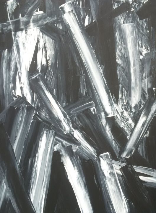 Peinture intitulée "Metamorphosis Black…" par Jim Richards, Œuvre d'art originale, Acrylique