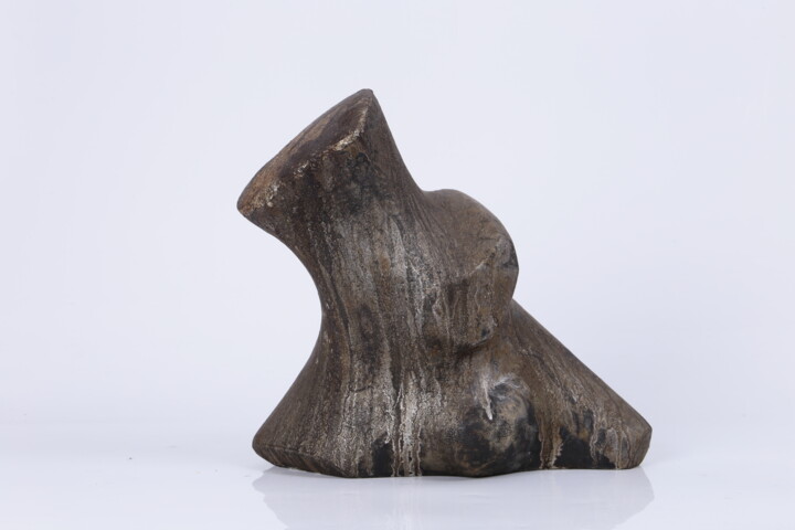 Skulptur mit dem Titel "Miss series No.1" von Jin-Shan Shen, Original-Kunstwerk, Holz