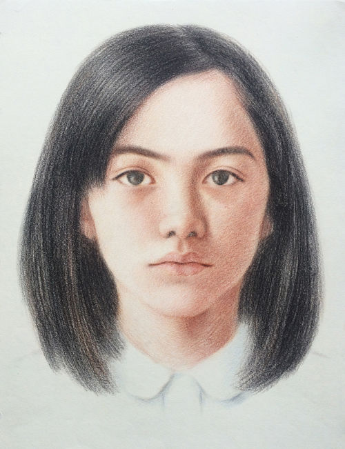 Drawing titled "Lolita No.19" by Jinjuan Zhan, Original Artwork, Pencil