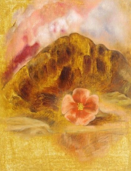 Malerei mit dem Titel "Flower" von Jinjuan Zhan, Original-Kunstwerk, Öl