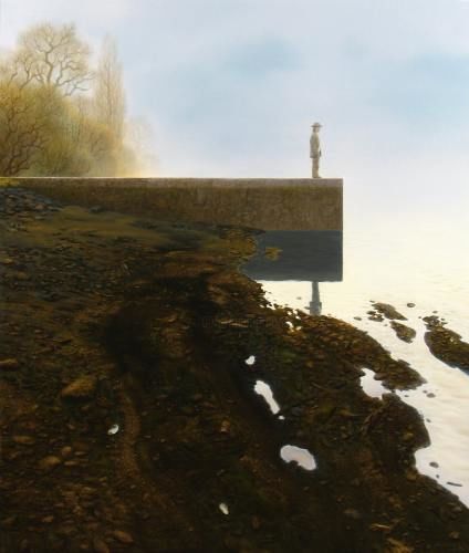 Картина под названием "Low Water Level- Ní…" - Miroslav Jiránek, Подлинное произведение искусства