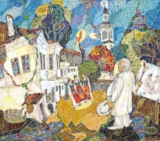 Peinture intitulée "Old town Varosha" par Jivko Ianev, Œuvre d'art originale, Huile