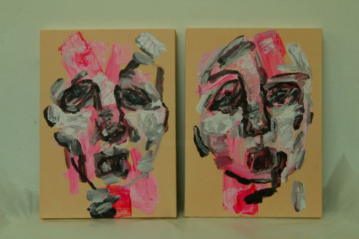 Painting titled "The 'Portraits'" by Jiyeon Paek, Original Artwork, Acrylic