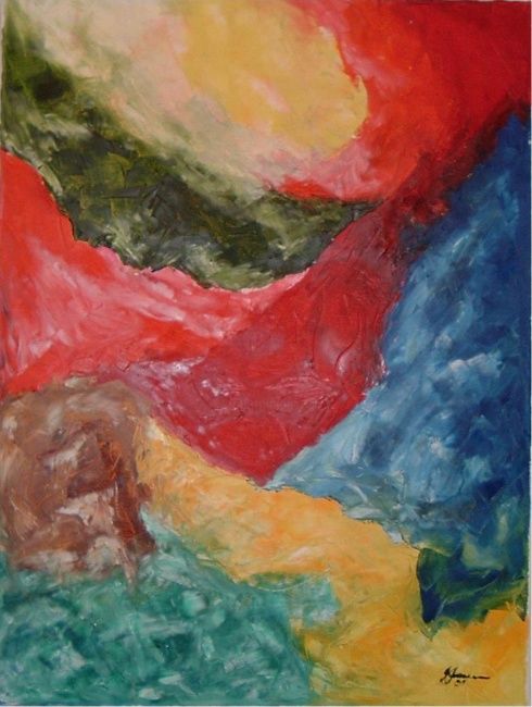 Painting titled "Confluence - Elemen…" by J.J, Original Artwork