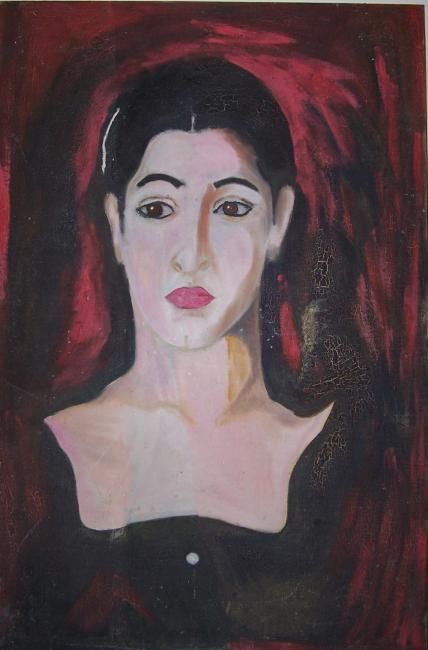 Painting titled "Portrait of a woman" by J.J, Original Artwork