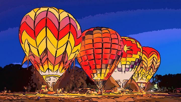 Digital Arts titled "Racing Balloons" by Jack Cash Jr, Original Artwork