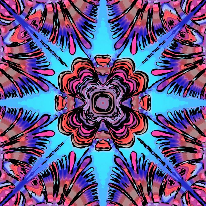 Digital Arts titled "Mandala Two" by Jack Cash Jr, Original Artwork