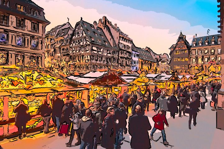 Digital Arts titled "Holiday Shoppers" by Jack Cash Jr, Original Artwork