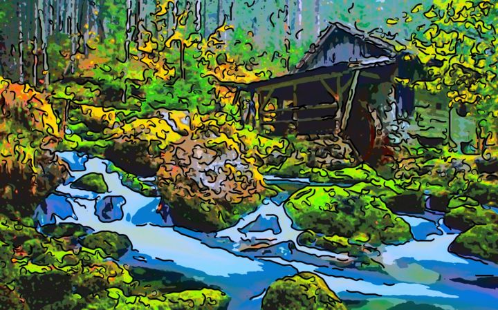 Digital Arts titled "An Abandoned Sawmill" by Jack Cash Jr, Original Artwork