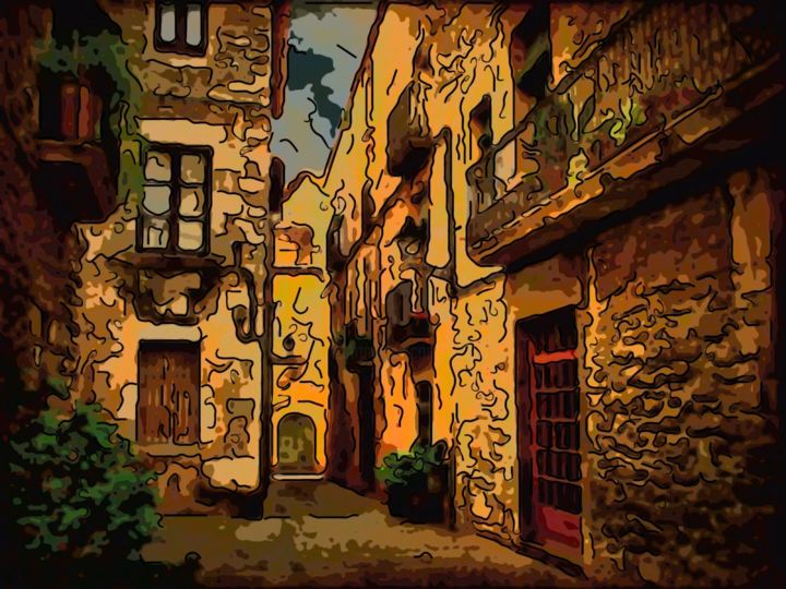 Digital Arts titled "Old Town" by Jack Cash Jr, Original Artwork