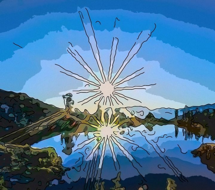 Digital Arts titled "Sunshine Reflection" by Jack Cash Jr, Original Artwork