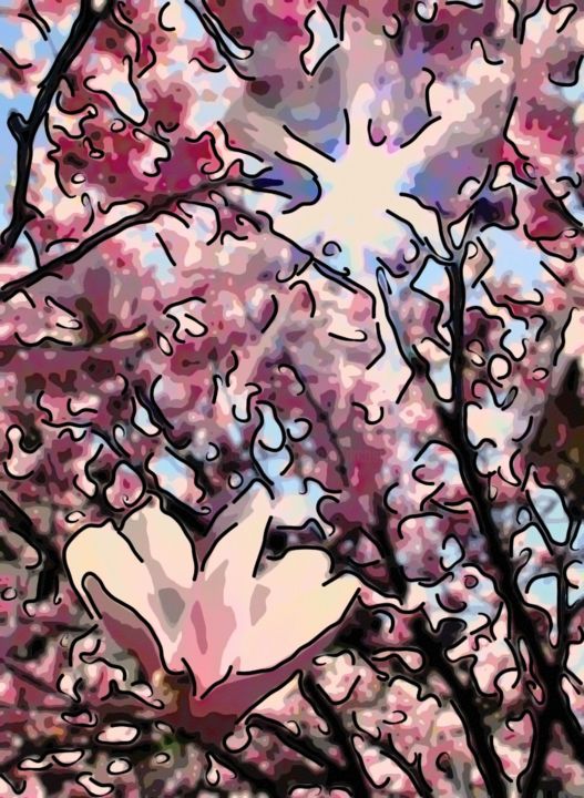 Arte digitale intitolato "Magnolia" da Jack Cash Jr, Opera d'arte originale