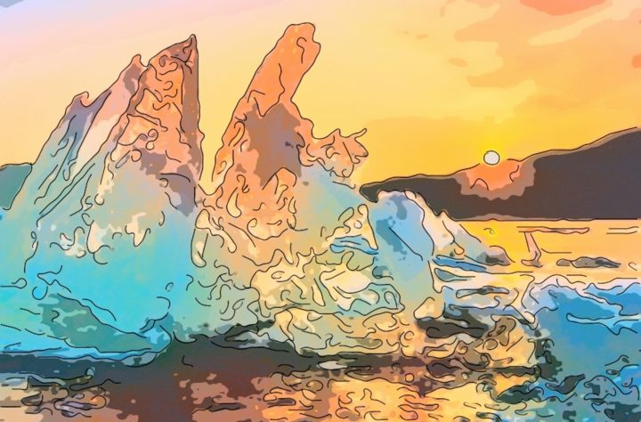 Digital Arts titled "Iceberg" by Jack Cash Jr, Original Artwork