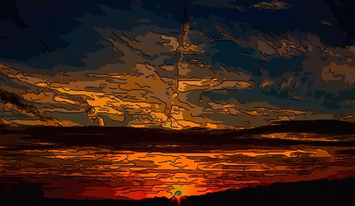 Digital Arts με τίτλο "Sahara Sunrise" από Jack Cash Jr, Αυθεντικά έργα τέχνης, Ψηφιακή ζωγραφική
