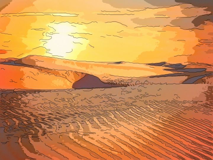 Arte digital titulada "The Desert" por Jack Cash Jr, Obra de arte original, Pintura Digital