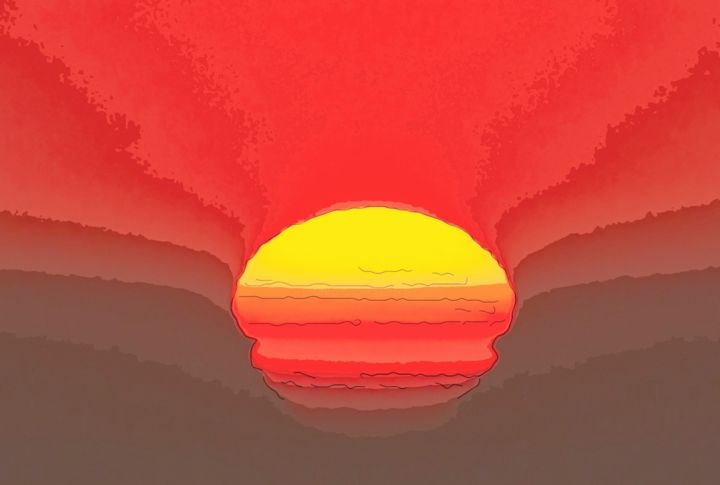 Arte digital titulada "The Central Sun 3" por Jack Cash Jr, Obra de arte original, Pintura Digital