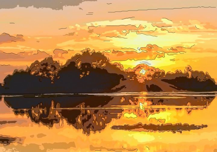 Digital Arts titled "Belle Isle" by Jack Cash Jr, Original Artwork, Digital Painting