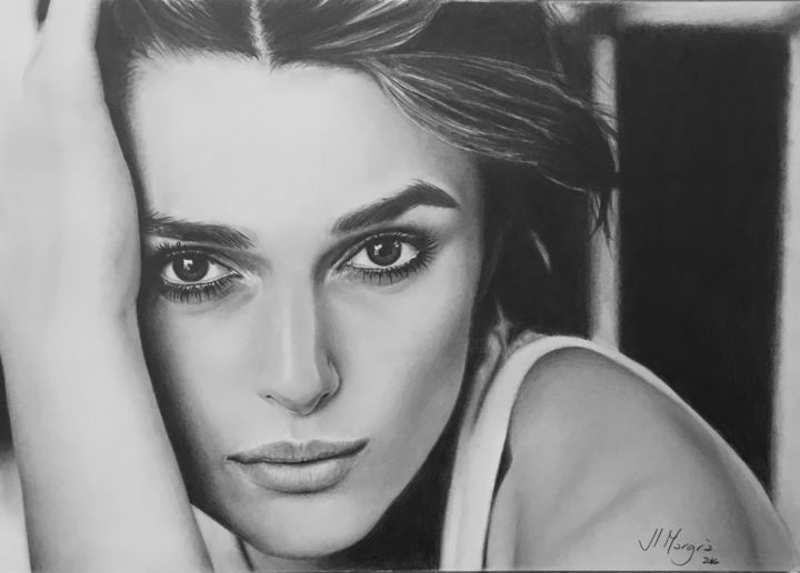 Dibujo titulada "Keira" por Jl. Margrà, Obra de arte original, Lápiz
