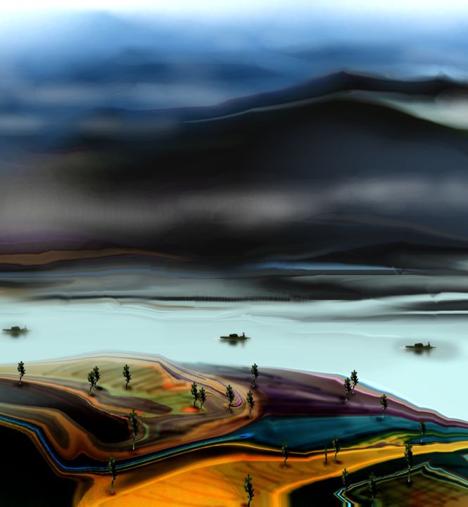 Digitale Kunst mit dem Titel "风景" von Changli Ma, Original-Kunstwerk