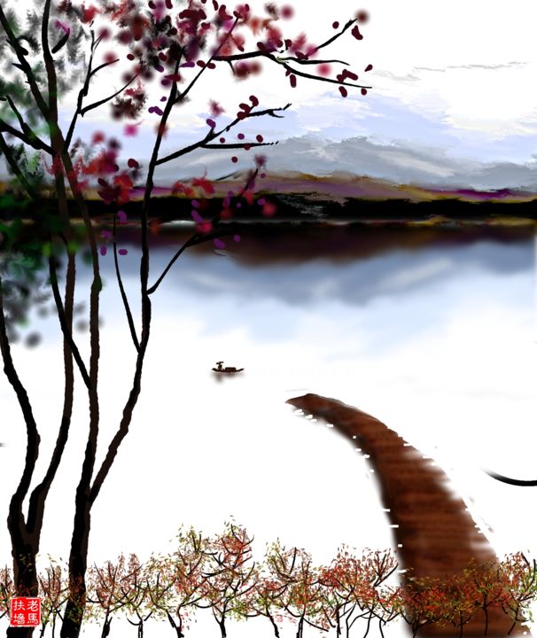 Arte digitale intitolato "风景" da Changli Ma, Opera d'arte originale