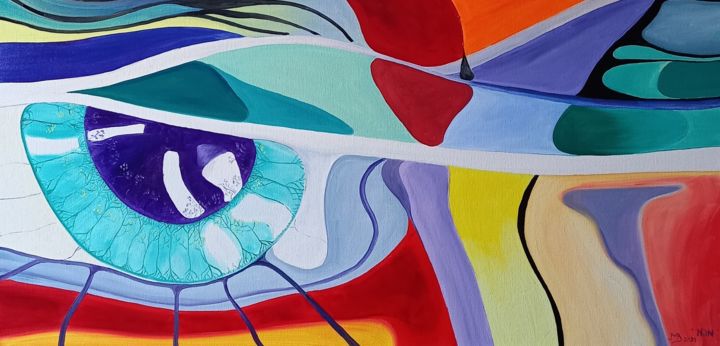 Peinture intitulée "NON" par Jean Marie Beschemin, Œuvre d'art originale, Huile Monté sur Châssis